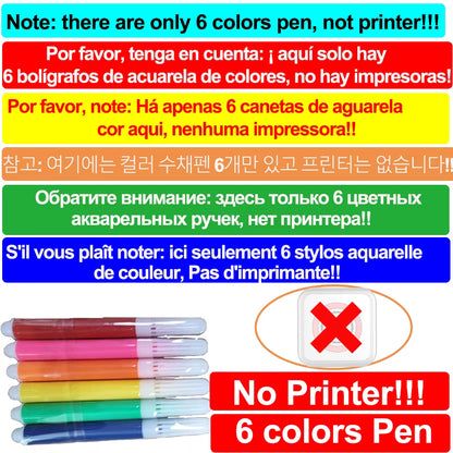 Portable Mini Thermal Printer Wirelessly BT 203Dpi Photo Label Memo Wrong Question Printing Paper USB Cable Imprimante Portable